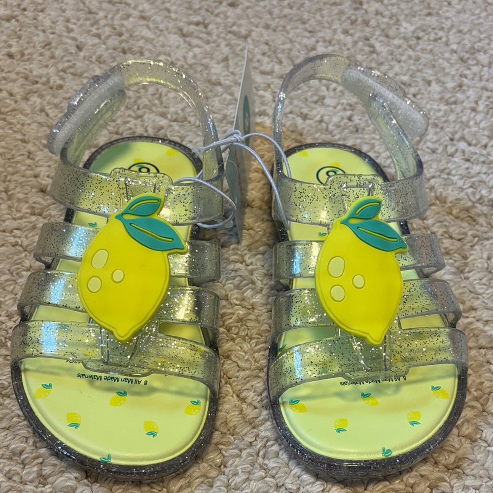 NWT- Glitter Lemon Sandals